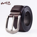 Cross-border supply men's belt pin buckle leather men's belt cowhide young and middle-aged vintage belt factory outlet