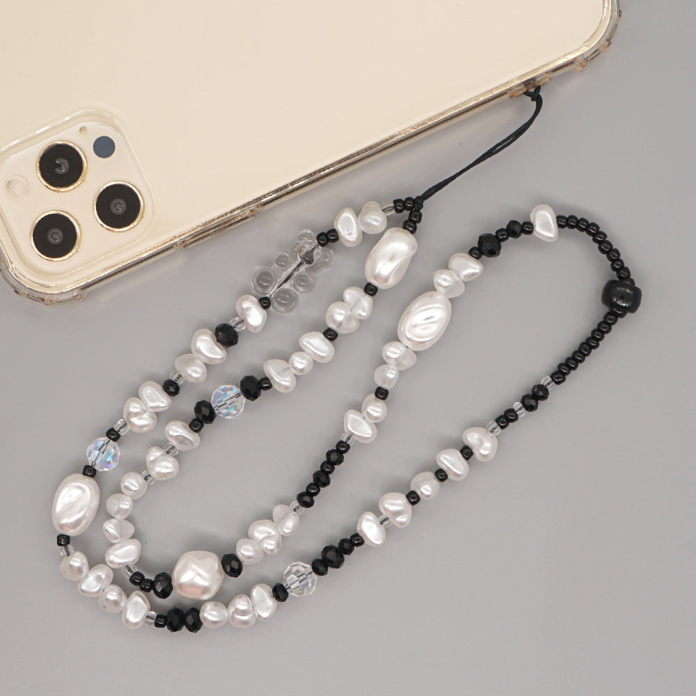 Factory direct supply handmade beaded mobile phone lanyard bluetooth speaker lanyard flashlight fan selfie stick U disk sling