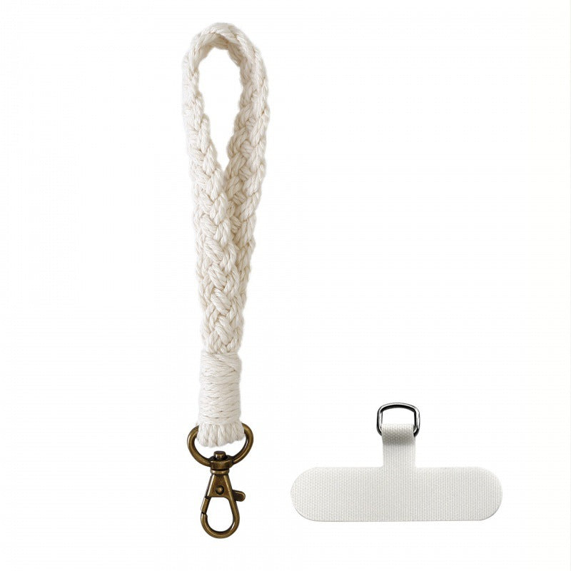 Cross-border Explosions Hand-woven Cotton Rope Mobile Phone Lanyard Bohemian Mobile Phone Chain Hanging Simple Car Keychain