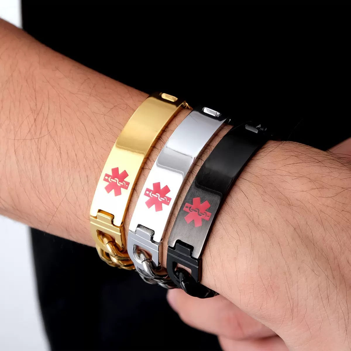 Factory Direct Amazon Aliexpress European and American Fashion Trend Personality Stainless Steel Men's Bracelet Jewelry Wholesale