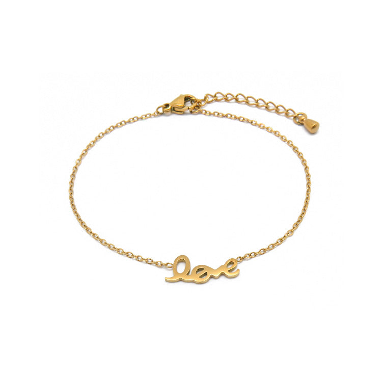 Justop European and American Twist Chain Vintage Cross-Border Jewelry Stainless Steel Bracelet Electroplated 18K Gold Adjustable Bracelet