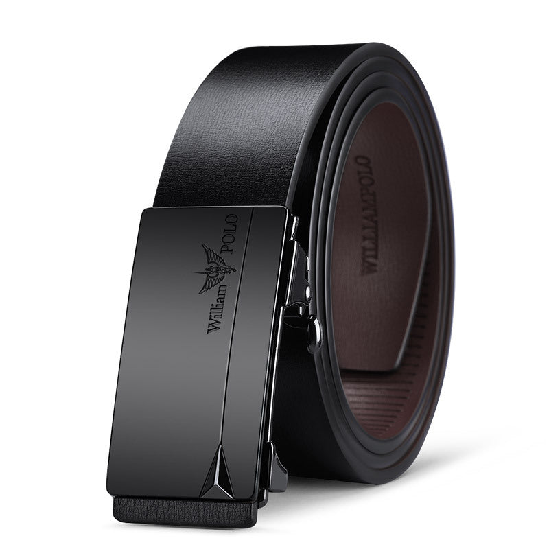 Emperor Paul Belt Men's Genuine Leather Belt Alloy Buckle Waistband Guangzhou Belt Men's High-End Wholesale