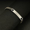 Cross-Border Amazon Hot Selling European and American Fashion Couple DIY Stainless Steel Glossy Curved Bracelet Laser Name