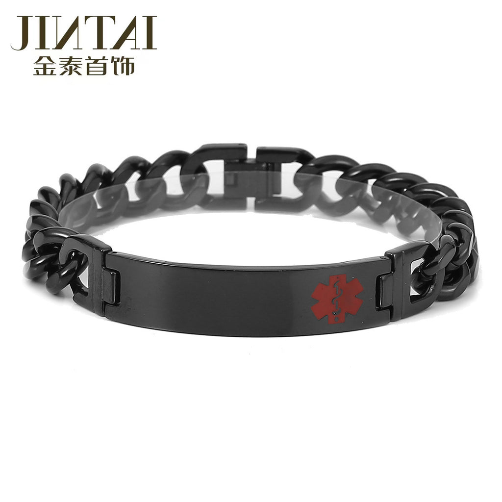 Factory Direct Amazon Aliexpress European and American Fashion Trend Personality Stainless Steel Men's Bracelet Jewelry Wholesale