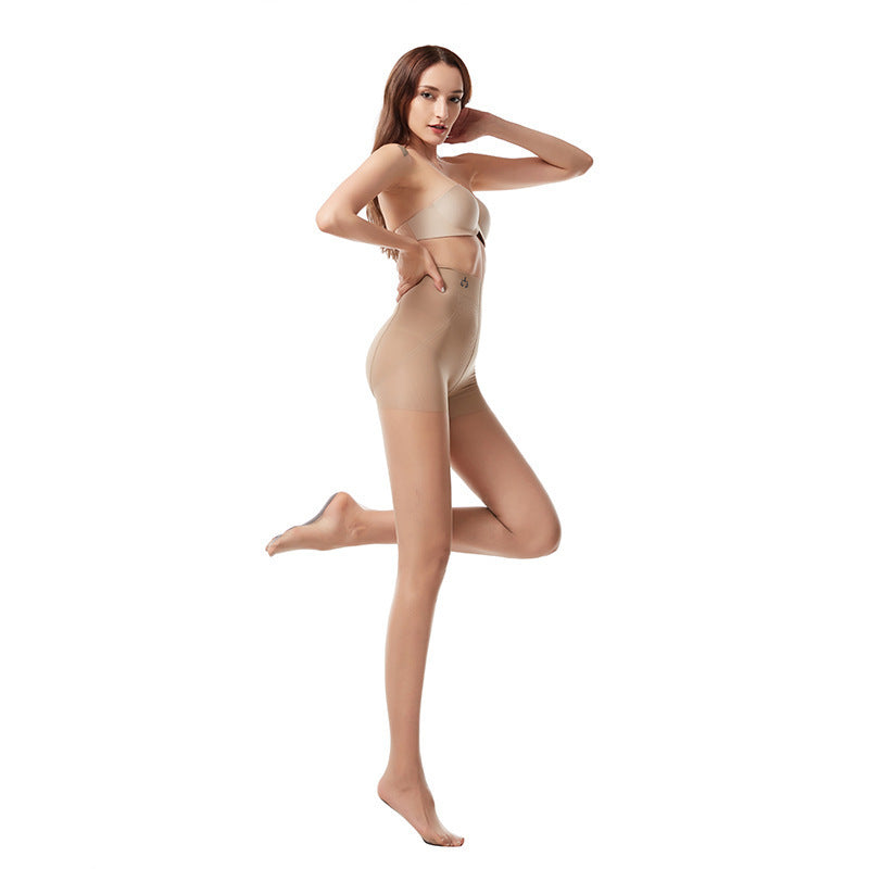 Spring Thin Stockings for Women, Tummy Control, Butt-Lifting, Foot Massage, Sun Protection, Skin-Beautifying Stockings, Ultra-Thin Black Pantyhose, Slimming Legs