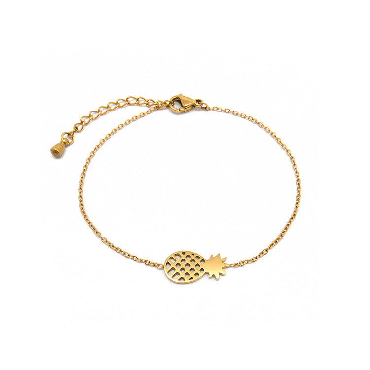 Justop European and American Twist Chain Vintage Cross-Border Jewelry Stainless Steel Bracelet Electroplated 18K Gold Adjustable Bracelet