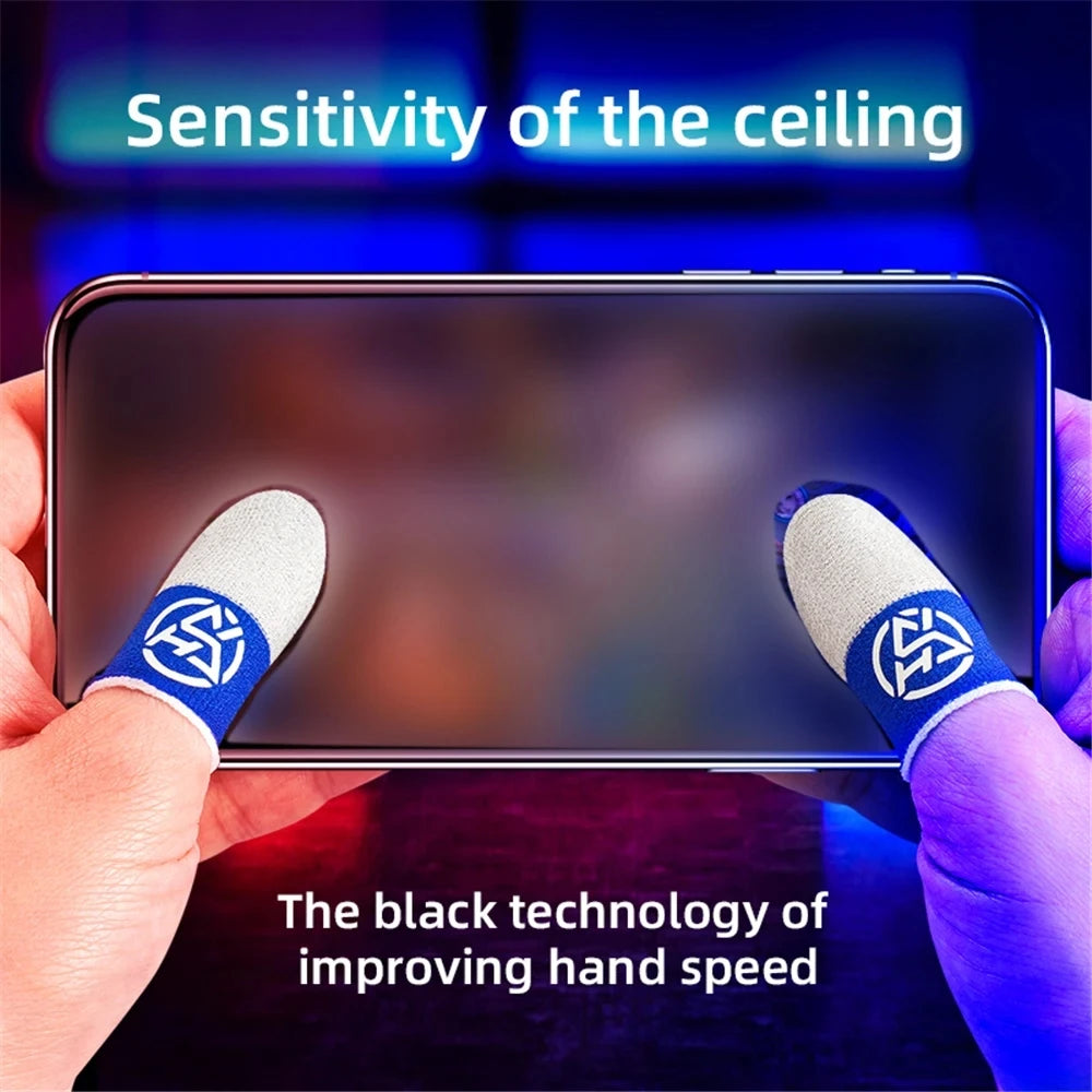 5 Pairs Gaming Finger Sleeves For Sweaty Hands Mobile Game Fingertip Gloves Anti-slip Touch Screen Finger Sleeve