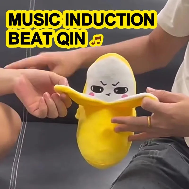 Kids Banana Fruit Induction Beat Toy Creative Music Dolls Kawaii Parent-child Toys Sensory Party Game Collectible Toy