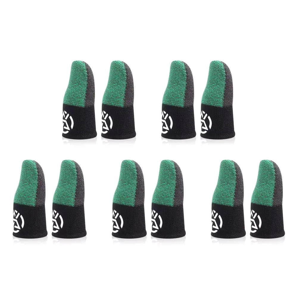 5 Pairs Gaming Finger Sleeves For Sweaty Hands Mobile Game Fingertip Gloves Anti-slip Touch Screen Finger Sleeve