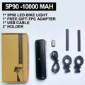 TouCloud Bicycle Light Front 10000mAh Bike Light Power Bank Waterproof Flashlight USB Charging MTB Road Cycling Lamp Accessories