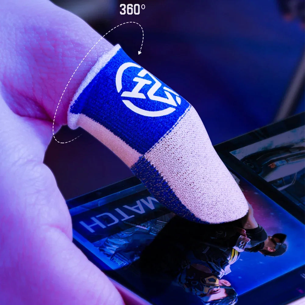 5 Pairs Gaming Finger Sleeves For Sweaty Hands Mobile Game Fingertip Gloves Anti-slip Touch Screen Finger Sleeve