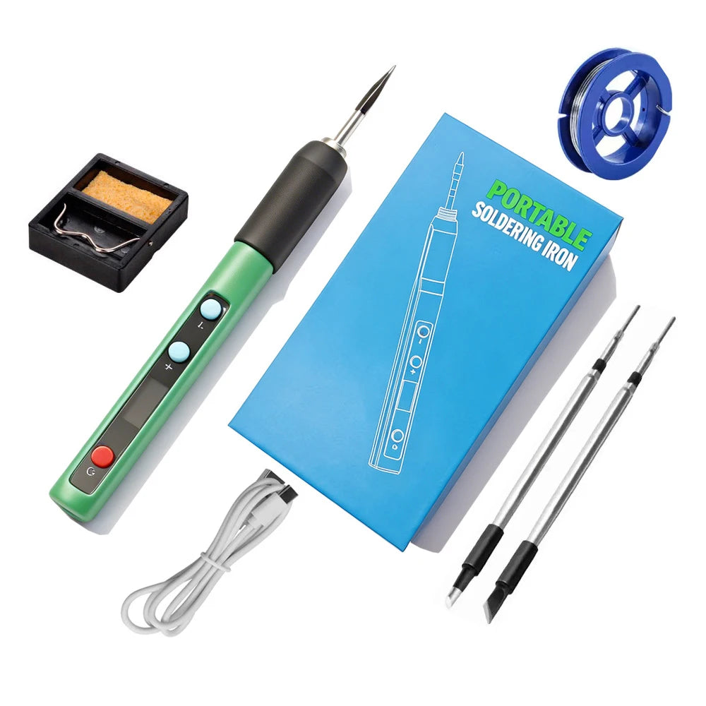 Electronics Repair Tool Kit Soldering Pen USB 5V Welding Tool LCD Temperature Control 200-500℃ PCB Circuit Board DIY Soldering K