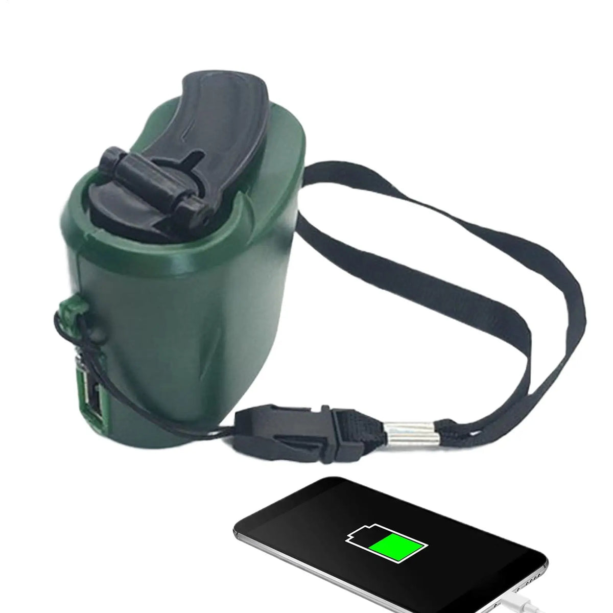 USB Phone Charger Hand Crank Phone Charger Flashlight Manual Power Supply Camping Hiking Travel Emergency Power Bank Charger