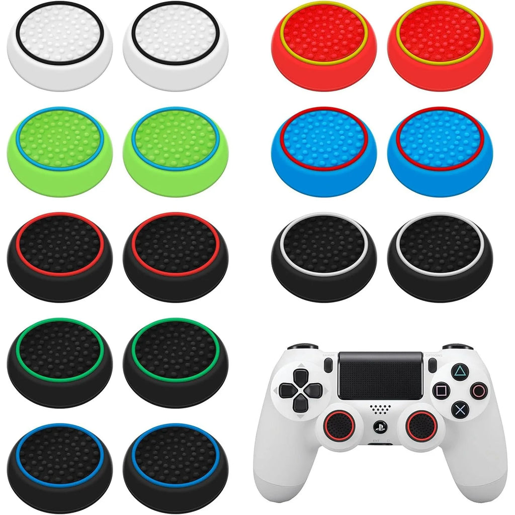 16Pcs Controller Thumb Grips Replace for ps4/ps5,Silicone Joystick Caps Anti-Slip Anti-Scratch Thumb Grips Caps Cover Analog Sti