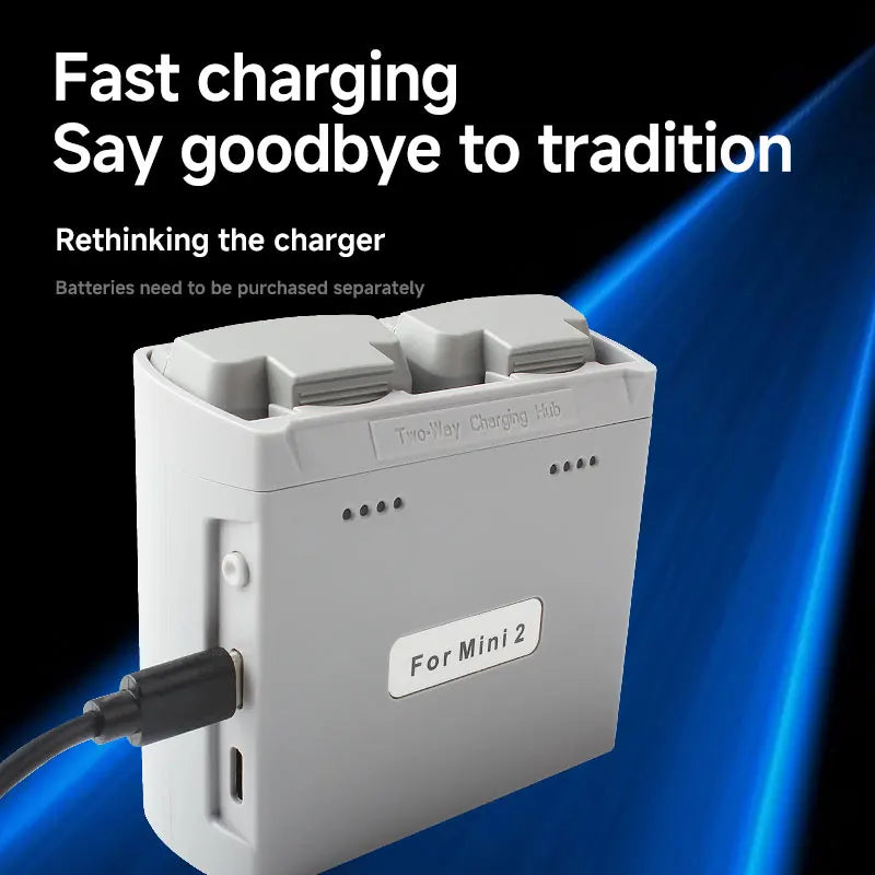 For DJI Mini 2 SE 4K Series Drone Two-Way Charging Hub Compatible with Mini 2 SE Drone Battery Charger Essential Accessories