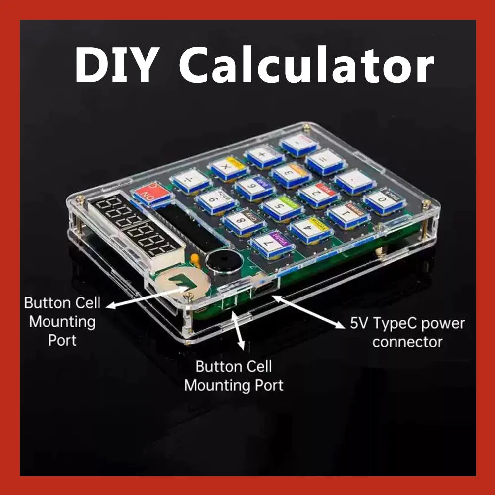 Electronic DIY Calculator Production Kit LED Digital Tube Display With Shell Single-Chip Microcomputer Soldering Practice