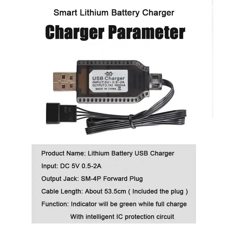 Drone Battery Charger 7.4V 1000mA Drone Fast Charger RC Airplane Lithium Battery SM-2P SM-3P SM-4P Drone Battery Charge