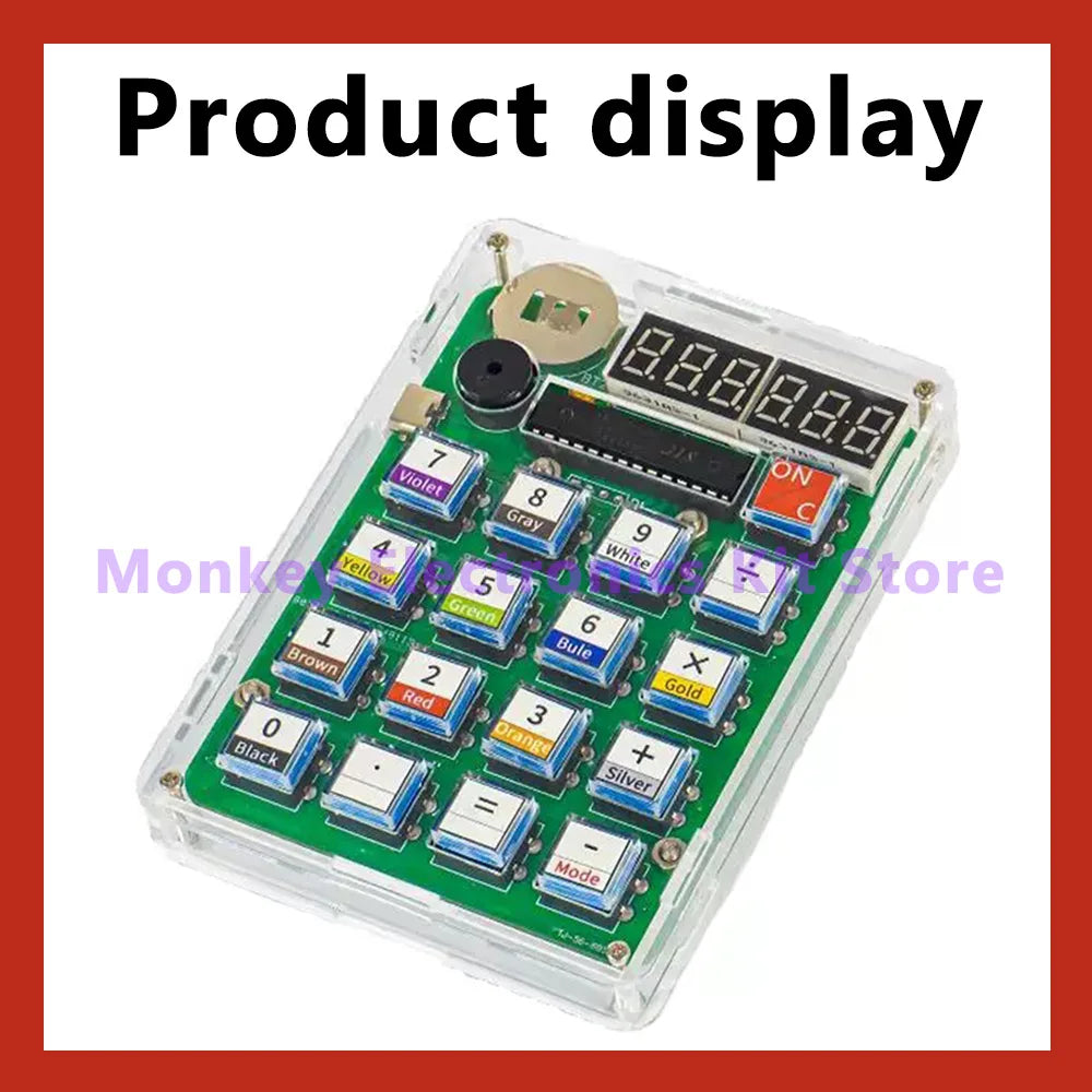 Electronic DIY Calculator Production Kit LED Digital Tube Display With Shell Single-Chip Microcomputer Soldering Practice