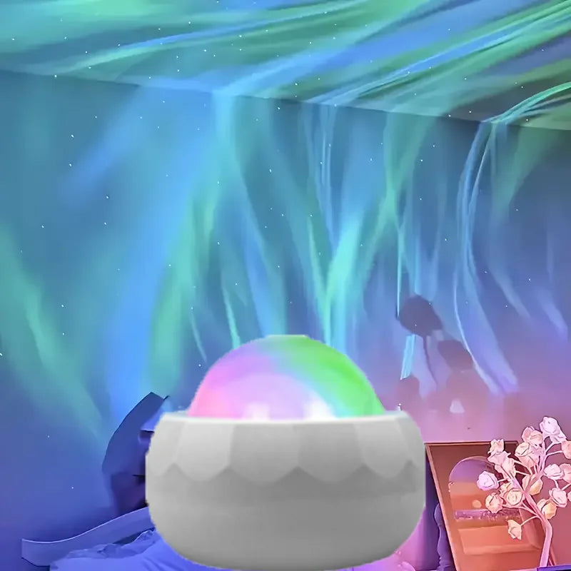 LED Aurora Projector LED Galaxy Night Light USB RGB 7 Modes 360° Rotating Night Sky Light with Remote for Home Theater Room Deco