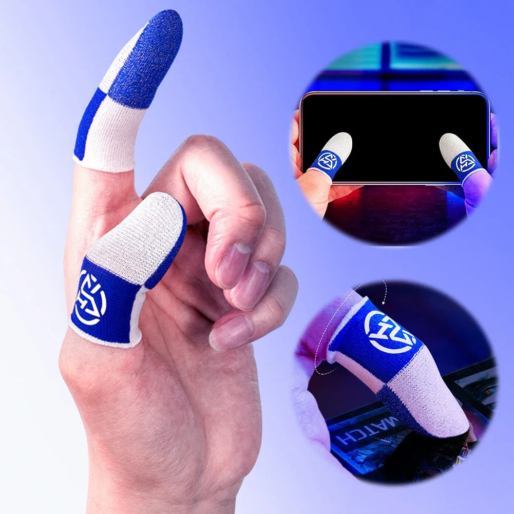 5 Pairs Gaming Finger Sleeves For Sweaty Hands Mobile Game Fingertip Gloves Anti-slip Touch Screen Finger Sleeve