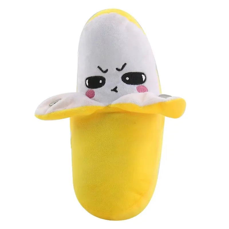 Kids Banana Fruit Induction Beat Toy Creative Music Dolls Kawaii Parent-child Toys Sensory Party Game Collectible Toy