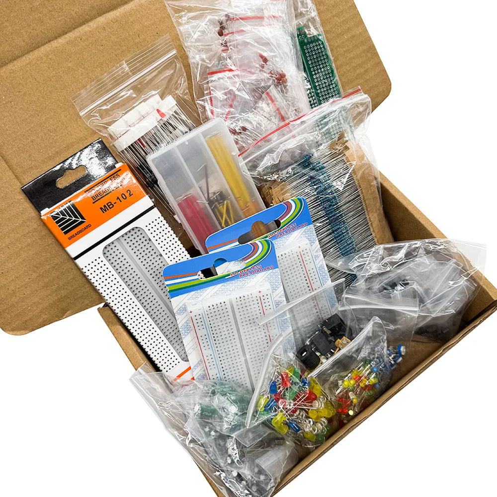 2110PCS Electronic Components Kit Ultimate Edition Various Common Capacitors Resistors T0-92 LED PCB Board DIP-IC Breadboard