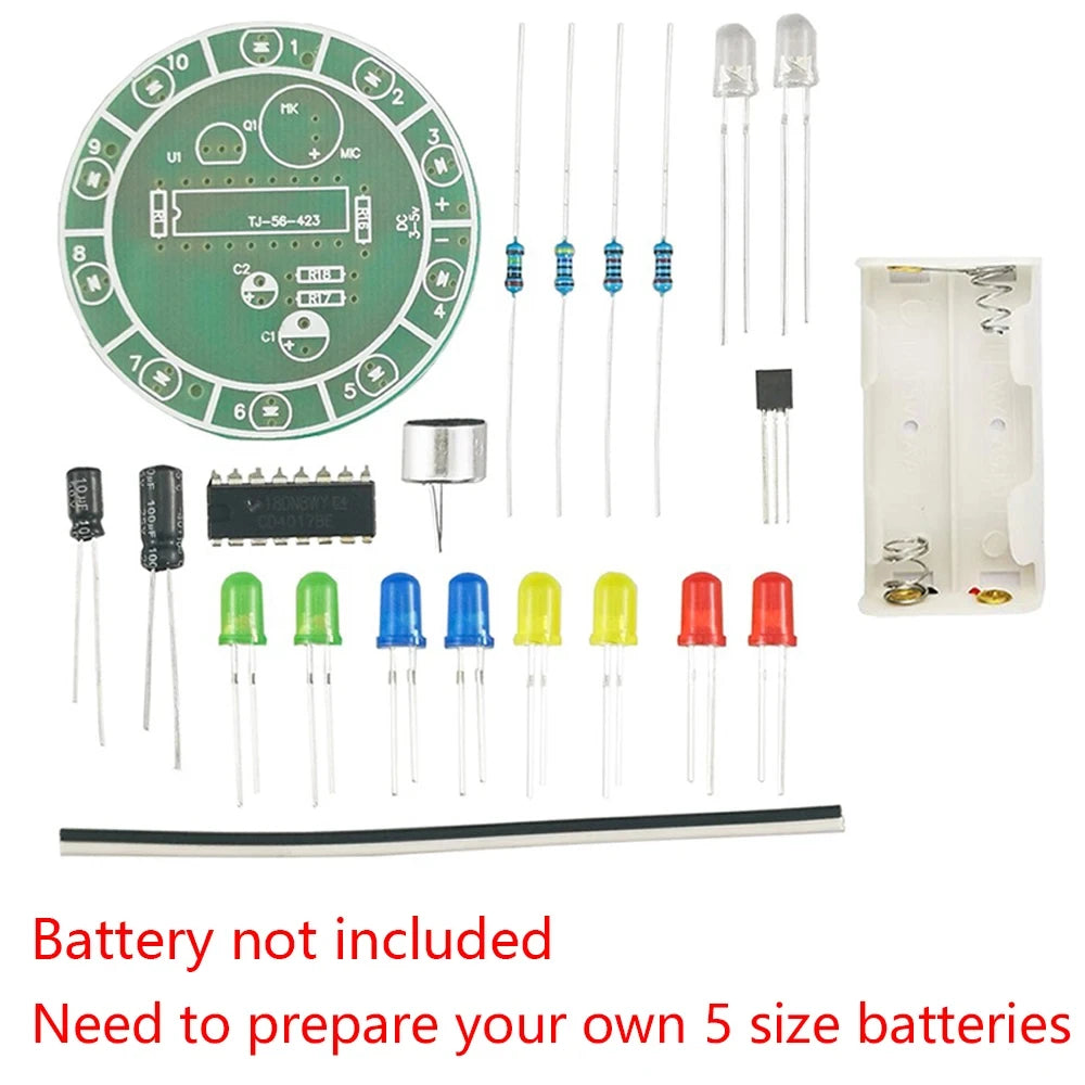 DIY Electronic Kits LED Running Lights Soldering Circuit Boards Assembly Electronic Parts DC 3-12V