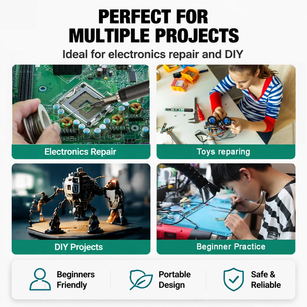 Electronics Repair Tool Kit Soldering Pen USB 5V Welding Tool LCD Temperature Control 200-500℃ PCB Circuit Board DIY Soldering K