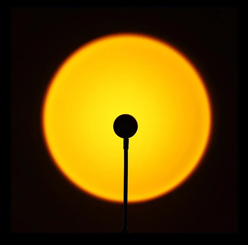 USB Sunset Projection Lamp Rainbow Atmosphere Night Light Sunset Light for Photography Selfie Coffee Store Live Wall Decoration