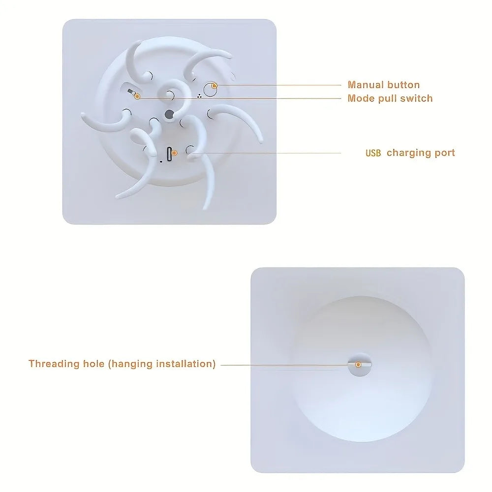 Bionic Jellyfish Night Light,USB Rechargeable with Voice Control,Dancing Tentacles,5 RGB Gradient,Floating Lamp,Bedroom Decor