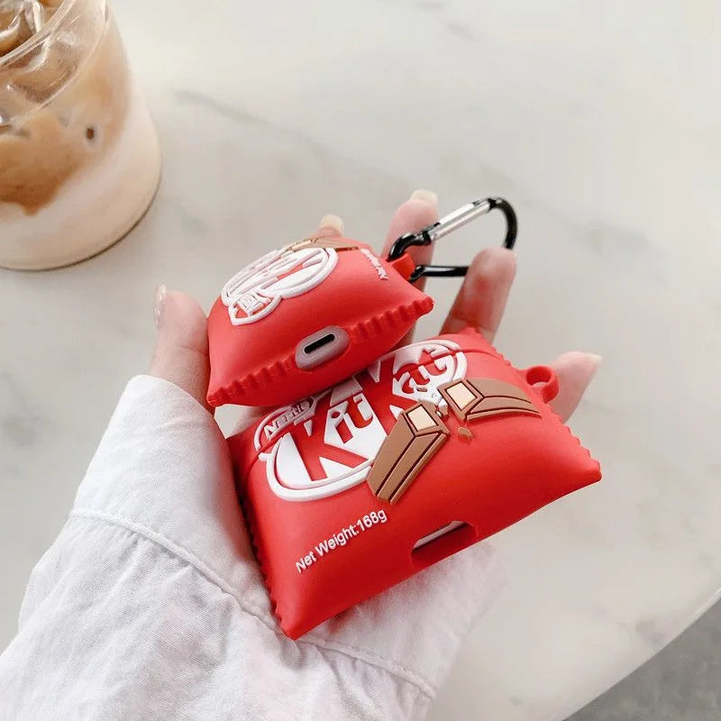 3D Food Chocolate Silicone Wireless Earphone Case For Airpods Pro 2022 Bluetooth Headphone Charging Box Cover For Airpods 3 2 1