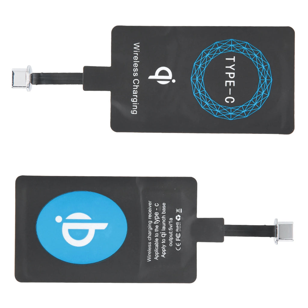 2PCS Type-C Wireless Adapter Portable Charging Receiver Wireless Receiver for Type-C Phones Wireless Charging Module