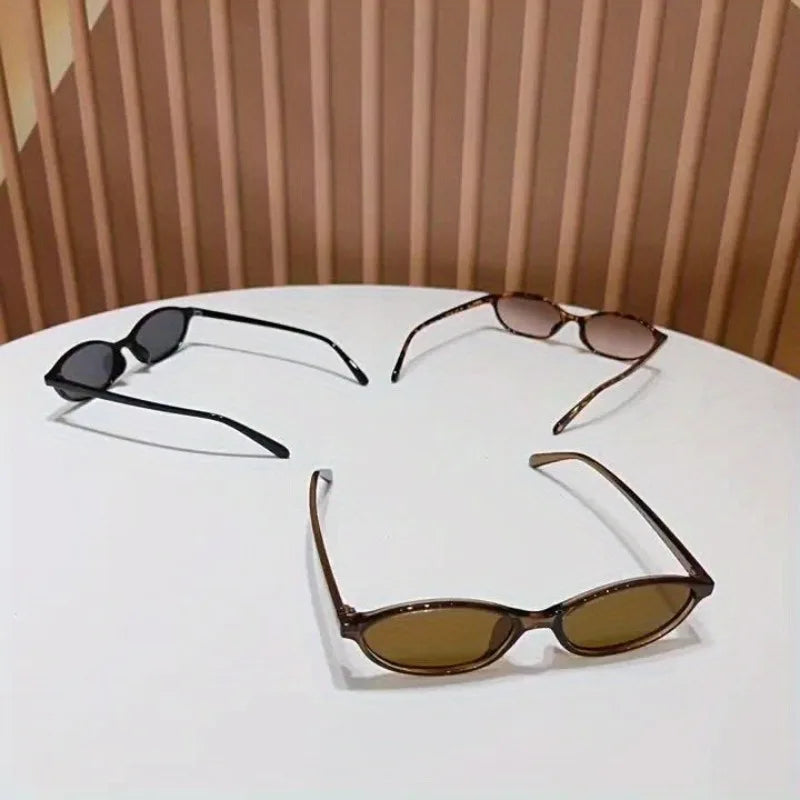 Retro Sunglasses Oval Frame Street Decoration Outdoor Sunglasses Sunshade Driving Glasses